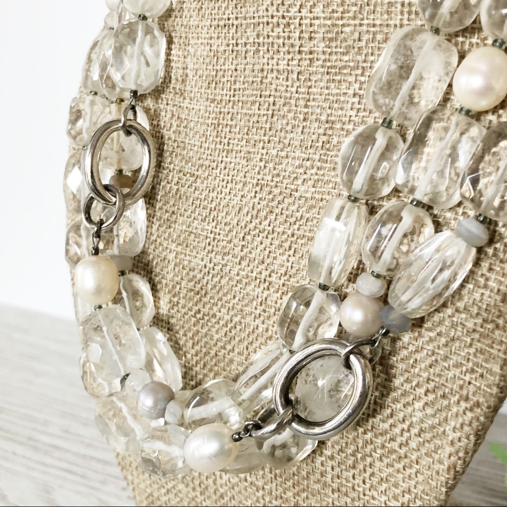 SILPADA Necklace: Glass, Pearl & Agate N1789